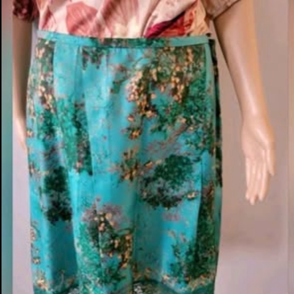 Floral Green Skirt